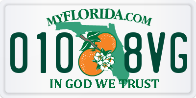 FL license plate 0108VG
