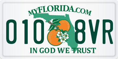 FL license plate 0108VR