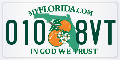 FL license plate 0108VT