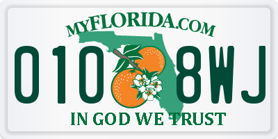 FL license plate 0108WJ
