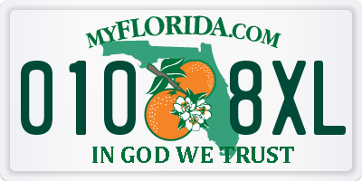 FL license plate 0108XL