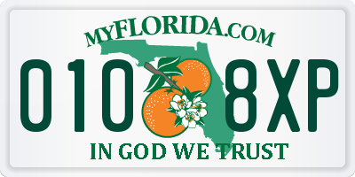 FL license plate 0108XP
