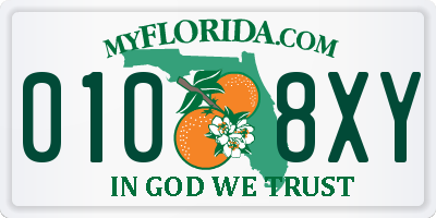 FL license plate 0108XY