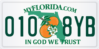 FL license plate 0108YB