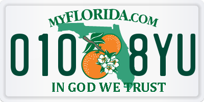 FL license plate 0108YU