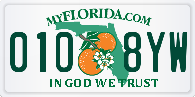 FL license plate 0108YW