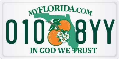 FL license plate 0108YY