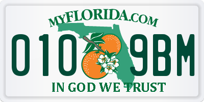 FL license plate 0109BM