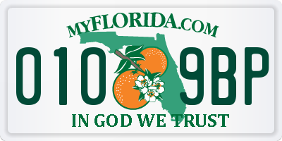 FL license plate 0109BP