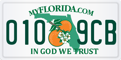 FL license plate 0109CB