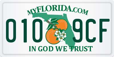 FL license plate 0109CF