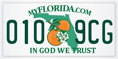 FL license plate 0109CG
