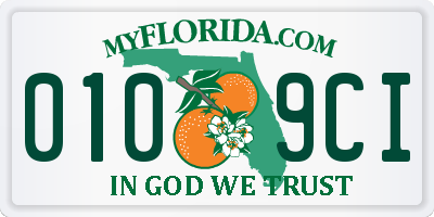 FL license plate 0109CI