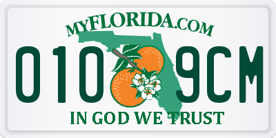 FL license plate 0109CM
