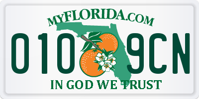 FL license plate 0109CN
