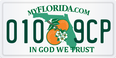 FL license plate 0109CP