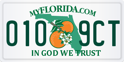FL license plate 0109CT