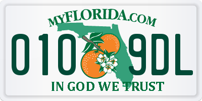 FL license plate 0109DL
