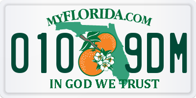 FL license plate 0109DM