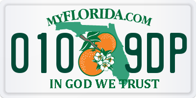 FL license plate 0109DP