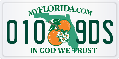 FL license plate 0109DS