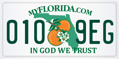 FL license plate 0109EG