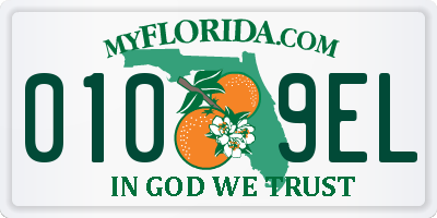 FL license plate 0109EL