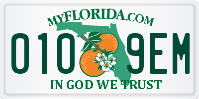 FL license plate 0109EM