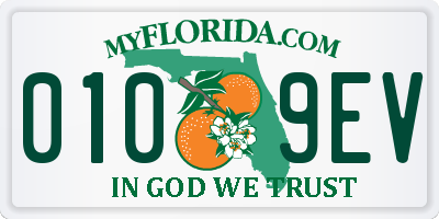 FL license plate 0109EV