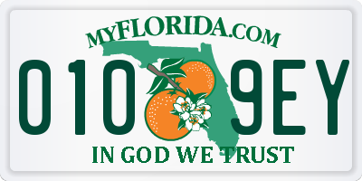 FL license plate 0109EY