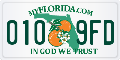 FL license plate 0109FD