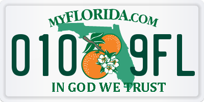 FL license plate 0109FL