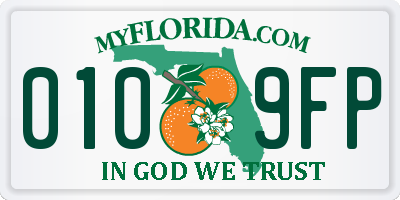 FL license plate 0109FP