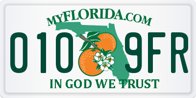 FL license plate 0109FR