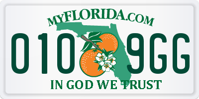 FL license plate 0109GG
