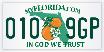 FL license plate 0109GP