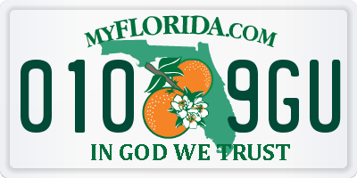 FL license plate 0109GU