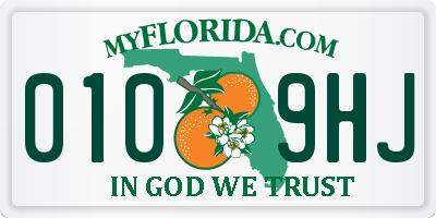 FL license plate 0109HJ