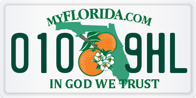 FL license plate 0109HL
