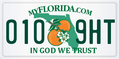 FL license plate 0109HT