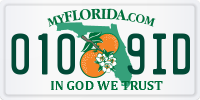 FL license plate 0109ID