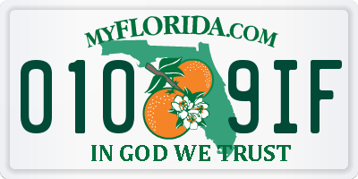 FL license plate 0109IF