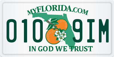FL license plate 0109IM