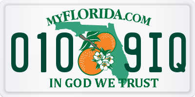FL license plate 0109IQ