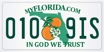 FL license plate 0109IS