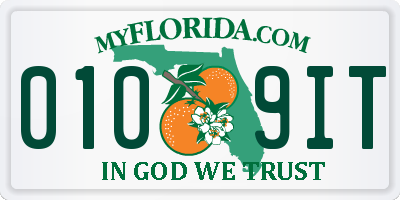 FL license plate 0109IT