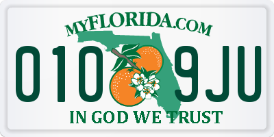 FL license plate 0109JU