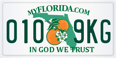 FL license plate 0109KG