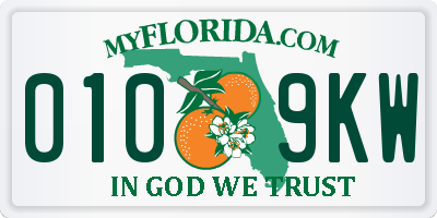 FL license plate 0109KW