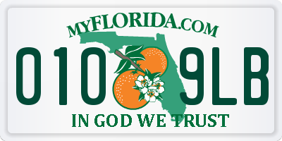 FL license plate 0109LB